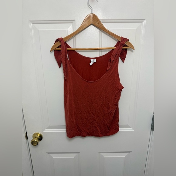 Women’s And Other Stories Burnt Orange Tie Strap Tank Top Size 6 Casual Comfy - Picture 1 of 7